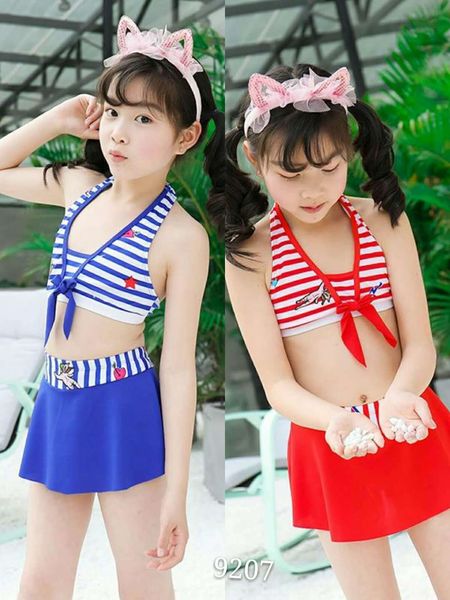 2020 children's striped navy swimsuit swimsuit style split girl swimwear 6-8 years old swimwear, White;black
2020 children's striped navy swimsuit swimsuit style split girl swimwear 6-8 years old swimwear, White;black