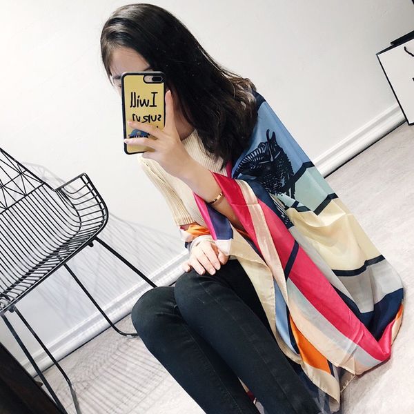 wholesale-brand design -2019 new silk scarf for women versatile silk satin scarf for woming shawl dual purpose, Blue;gray
wholesale-brand design -2019 new silk scarf for women versatile silk satin scarf for woming shawl dual purpose, Blue;gray
