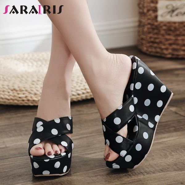 sarairis ladies high wedges summer slippers summer sweet polka dot slippers women comfort platform shoes woman, Black
sarairis ladies high wedges summer slippers summer sweet polka dot slippers women comfort platform shoes woman, Black