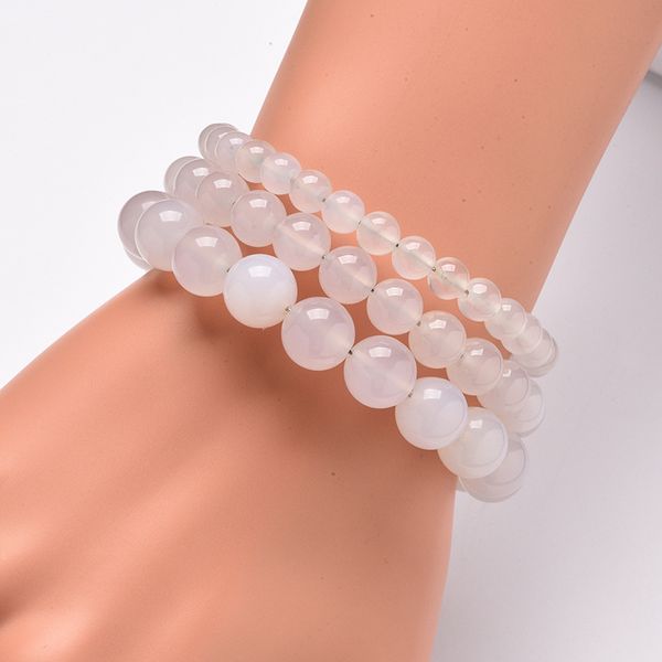 6/8/10mm simple round ball beaded strand bracelets original natural white agates quartz agat wristband bracelets women gifts, Black
6/8/10mm simple round ball beaded strand bracelets original natural white agates quartz agat wristband bracelets women gifts, Black