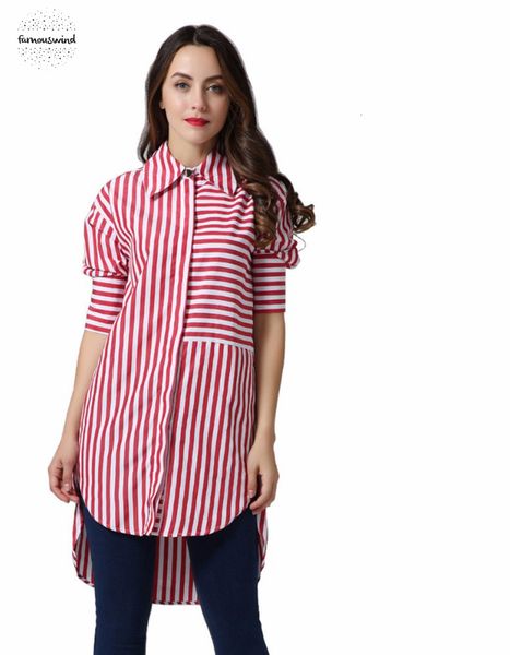 women striped blouses patchwork oversized long shirts three quarter sleeve vintage female pleated blusas lt2333, White
women striped blouses patchwork oversized long shirts three quarter sleeve vintage female pleated blusas lt2333, White