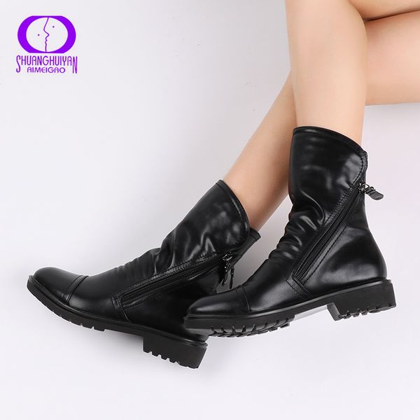 aimeigao 2017 women fashion vintage ankle boots soft leather shoes female spring autumn ankle boots comfortable women shoes mx200324, Black
aimeigao 2017 women fashion vintage ankle boots soft leather shoes female spring autumn ankle boots comfortable women shoes mx200324, Black