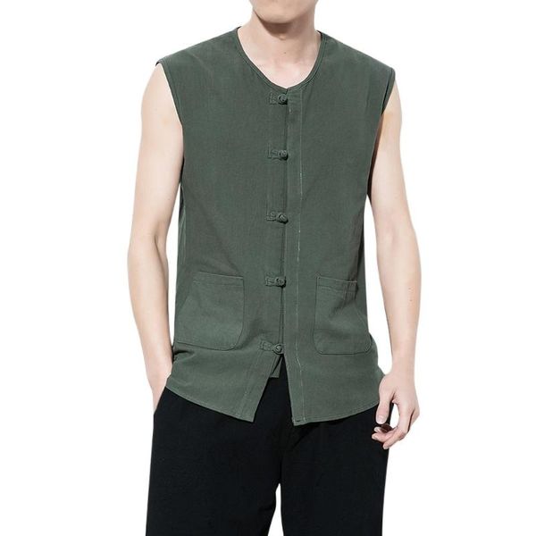 men' tank men spring autumn slim pocket cotton fabric linen solid buttons sleeveless casual shirt tee blouse vest w0710, White;black
men' tank men spring autumn slim pocket cotton fabric linen solid buttons sleeveless casual shirt tee blouse vest w0710, White;black