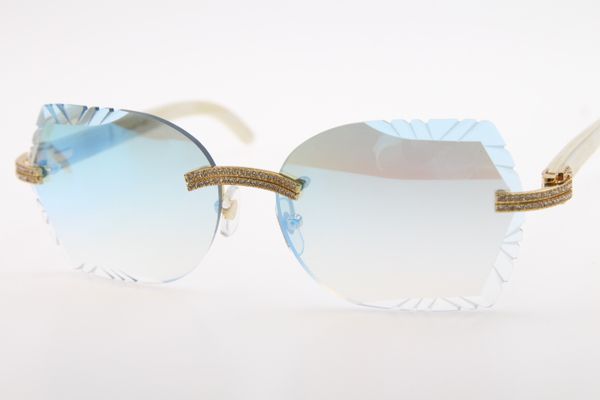 wholesale woman sunglasses 3524012 white genuine natural horn rimless sunglasses smaller stones glasses new with box carved lens, White;black
wholesale woman sunglasses 3524012 white genuine natural horn rimless sunglasses smaller stones glasses new with box carved lens, White;black