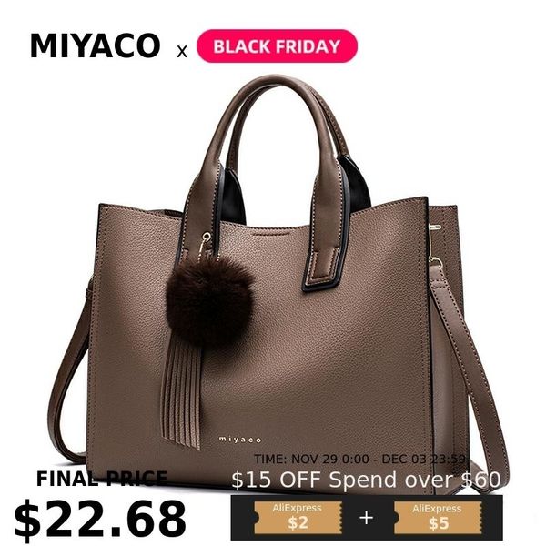miyaco женщины кожаные сумки повседневные браун сумки crossbody сумка top-ручка сумка с кисточкой и пушистых шарика cj191205
miyaco женщины кожаные сумки повседневные браун сумки crossbody сумка top-ручка сумка с кисточкой и пушистых шарика cj191205