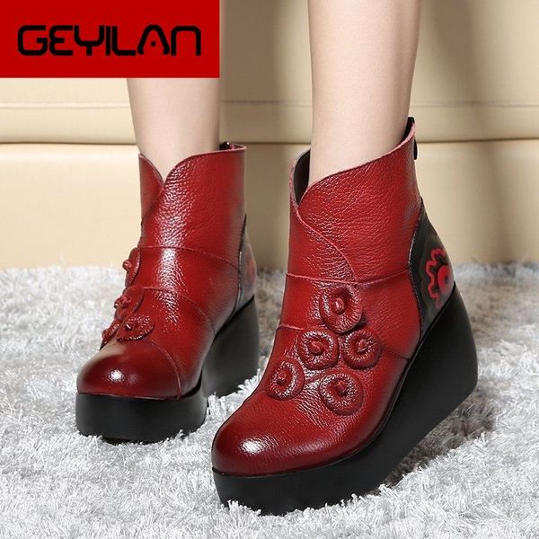 handmade shoes for women warm velvet genuine leather ankle boots vintage flower mom women's shoes hight heels boots, Black
handmade shoes for women warm velvet genuine leather ankle boots vintage flower mom women's shoes hight heels boots, Black
