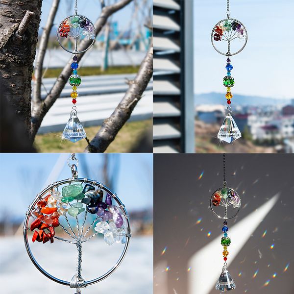 h&d chakra healing natural stone tree of life suncatcher window hanging ornament rainbow maker collection for home garden decor
h&d chakra healing natural stone tree of life suncatcher window hanging ornament rainbow maker collection for home garden decor
