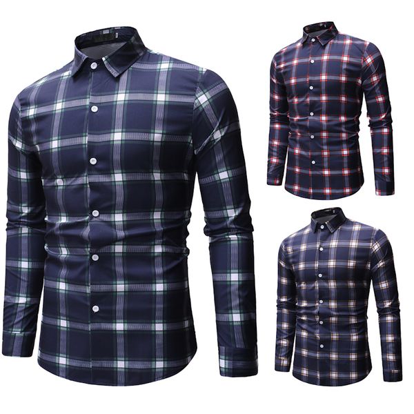 Classic Mens Shirts England Style Male Slim Fit Long Sleeve Shirt Turn Down Neck Single Breasted Plaid Casual Tops for Spring and Autumn
Classic Mens Shirts England Style Male Slim Fit Long Sleeve Shirt Turn Down Neck Single Breasted Plaid Casual Tops for Spring and Autumn