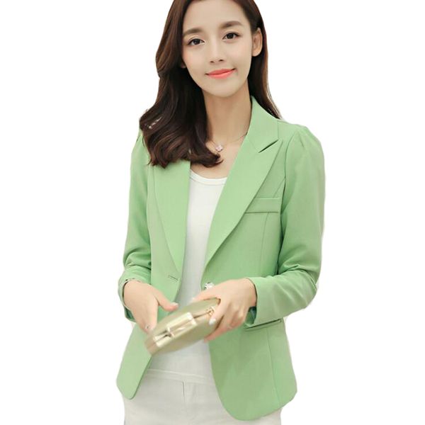 autumn women blazers and jackets candy color jacket long sleeve slim suit one button women jacket big size s -2xl blazer, White;black
autumn women blazers and jackets candy color jacket long sleeve slim suit one button women jacket big size s -2xl blazer, White;black