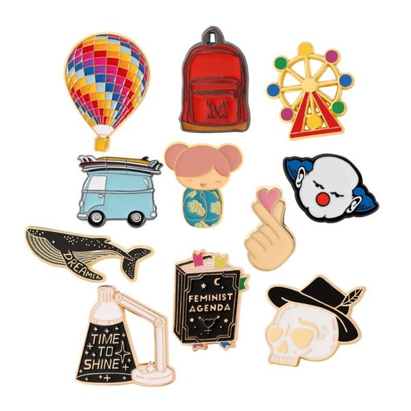 cute brooch pins for kids red backpack blue car badges ferris wheel air balloon enamel pin childhood memories new year gifts, Gray
cute brooch pins for kids red backpack blue car badges ferris wheel air balloon enamel pin childhood memories new year gifts, Gray