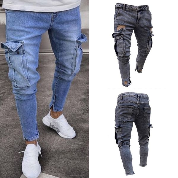skinny biker jeans men multi-pocket slim fashion trousers men motorcycle hip hop streetwear denim pants, Blue
skinny biker jeans men multi-pocket slim fashion trousers men motorcycle hip hop streetwear denim pants, Blue