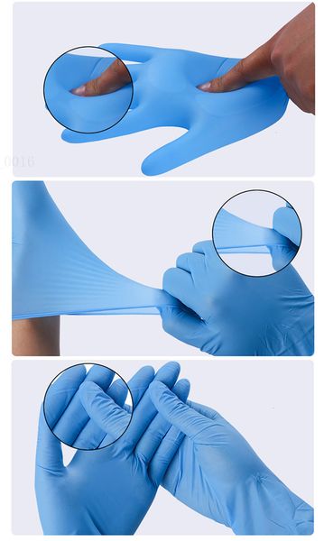 100pcs disposable rubber lengthen non-slip gloves waterproof oil proof labor fpyn qa