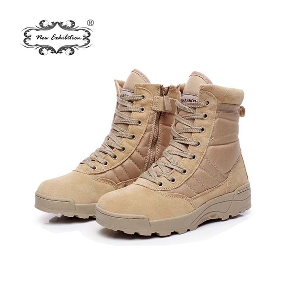 new exhibition work boots men desert tactical army boots outdoor hiking shoes travel leather high boot male39-44, Black
new exhibition work boots men desert tactical army boots outdoor hiking shoes travel leather high boot male39-44, Black