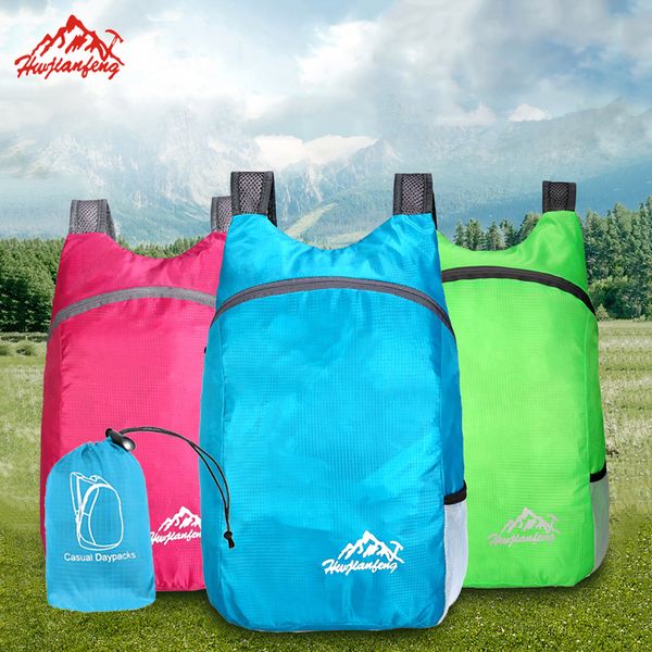 20l outdoor folding backpack,climbing foldable ultralight bags for men,waterproof camping hiking cycling travel backpack