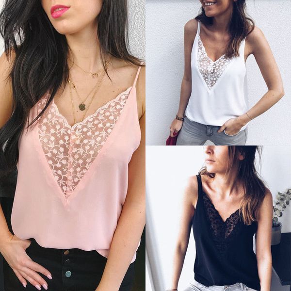 female summer lace thin camis deep v neck camis tank clothes sleeveless casual vest see-through strap, White
female summer lace thin camis deep v neck camis tank clothes sleeveless casual vest see-through strap, White