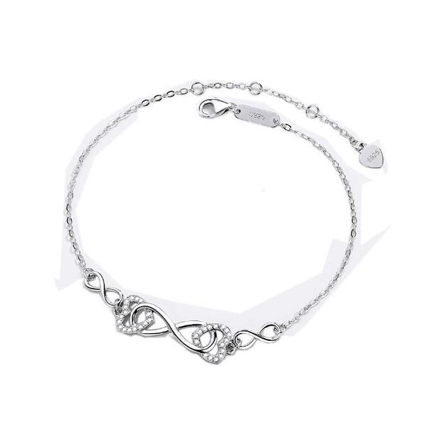 925 sterling silver infinity heart charm wedding bracelet cubic zirconia inlay for bride women lovers wholesale retail jewel, Golden;silver
925 sterling silver infinity heart charm wedding bracelet cubic zirconia inlay for bride women lovers wholesale retail jewel, Golden;silver