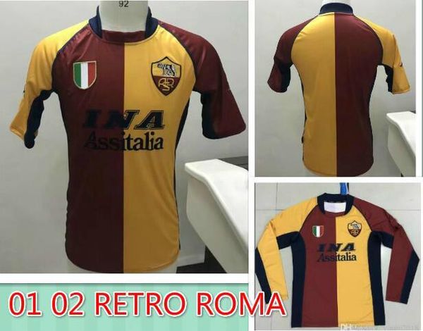 2001 2002 retro roma long sleeve soccer jersey 01 02 totti batistuta candela montella classic commemorate collection rome maglia da calcio, Black;yellow
2001 2002 retro roma long sleeve soccer jersey 01 02 totti batistuta candela montella classic commemorate collection rome maglia da calcio, Black;yellow
