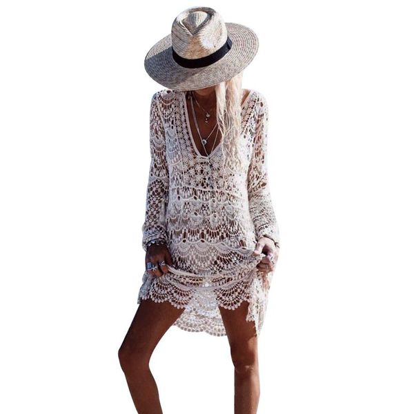 beach cover up 2019 beachwear up crochet white swimwear dress ladies swimsuit cover ups beach tunic saida de praia, Blue;gray
beach cover up 2019 beachwear up crochet white swimwear dress ladies swimsuit cover ups beach tunic saida de praia, Blue;gray
