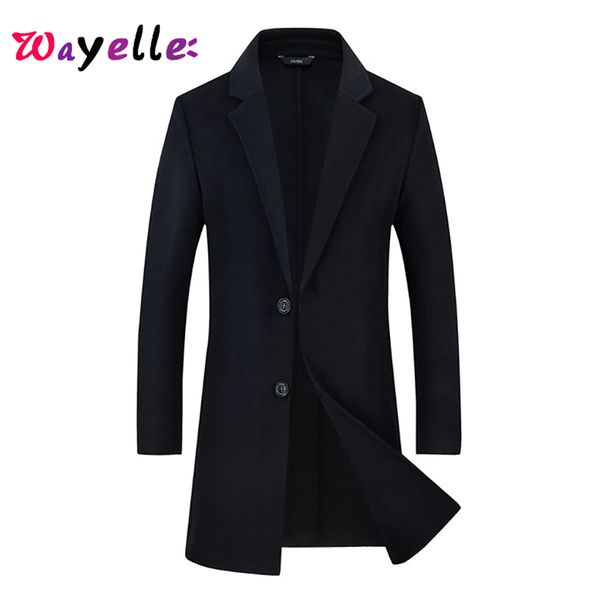 men's wool & blends 2021 arrival winter warm long outwear men woolen trench coat solid classic sleeve overcoat simple fashion jacket si, Black
men's wool & blends 2021 arrival winter warm long outwear men woolen trench coat solid classic sleeve overcoat simple fashion jacket si, Black