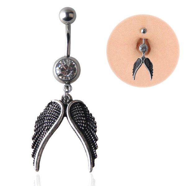 fashion angel wings stainless steel belly button ring dangle navel body piercing jewelry, Slivery;golden
fashion angel wings stainless steel belly button ring dangle navel body piercing jewelry, Slivery;golden