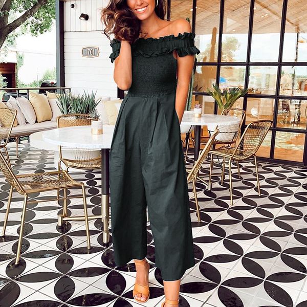women jumpsuit party summer solid colour casual fashion cropper jumpsuit romper, Black;white
women jumpsuit party summer solid colour casual fashion cropper jumpsuit romper, Black;white