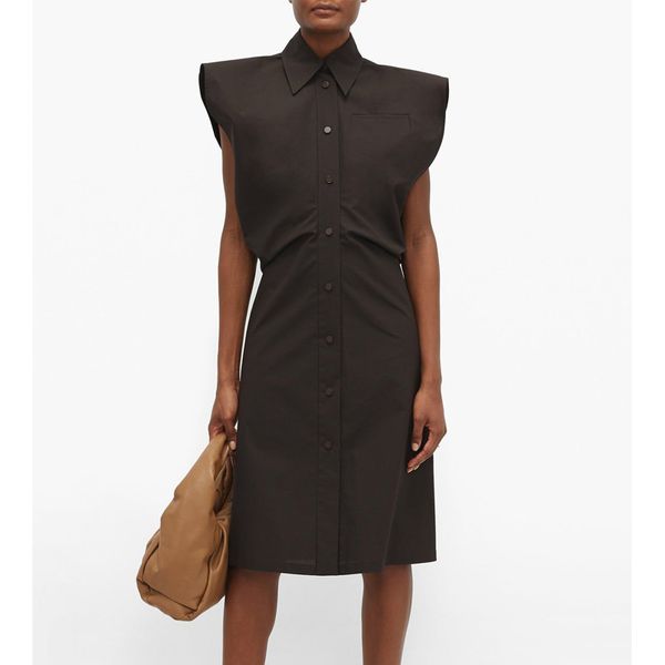 4.14 2020 summer new 100% cotton sleeveless dress european high end tailored temperament turn-down collar dress, Black;gray
4.14 2020 summer new 100% cotton sleeveless dress european high end tailored temperament turn-down collar dress, Black;gray