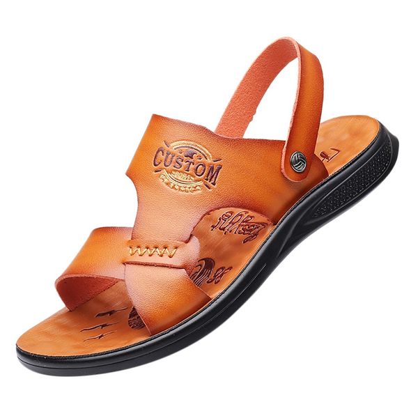 sagace fashion mens leather sandals summer brand men casual shoes men slippers sneakers summer shoes flip flops, Black
sagace fashion mens leather sandals summer brand men casual shoes men slippers sneakers summer shoes flip flops, Black