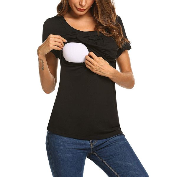 maternity clothes women's maternity short sleeve layered nursing t-shirt for breastfeeding summer clothes for women 2019, White
maternity clothes women's maternity short sleeve layered nursing t-shirt for breastfeeding summer clothes for women 2019, White