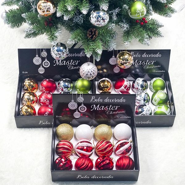 12pcs christmas tree ornaments christmas glitter baubles balls hanging pendant decorations for home navidad 2019
12pcs christmas tree ornaments christmas glitter baubles balls hanging pendant decorations for home navidad 2019