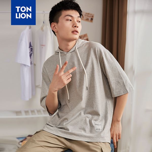 tonlion 2020 new man's clothes half sleeve hoodies men safari style sweatshirts grey loose hooded pullovers thin spring summer, Black
tonlion 2020 new man's clothes half sleeve hoodies men safari style sweatshirts grey loose hooded pullovers thin spring summer, Black