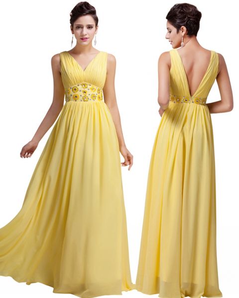 custom made plus size yellow backless evening dresses long v neck prom gowns formal party dress dinner party robe de soiree, Black;red
custom made plus size yellow backless evening dresses long v neck prom gowns formal party dress dinner party robe de soiree, Black;red