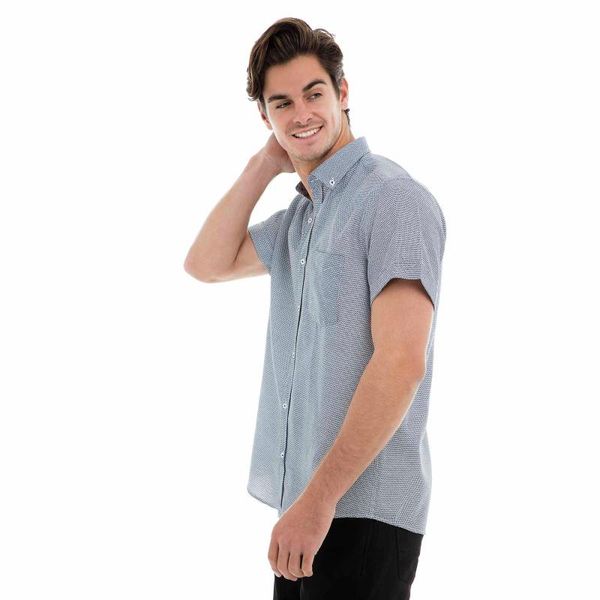 men's casual shirts buratti short-sleeve shirt male 50134, White;black