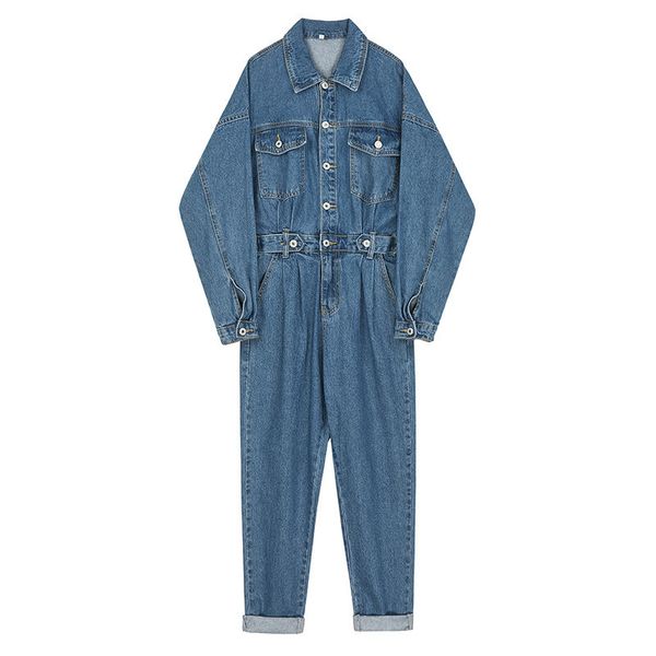 loose fit women blue long denim leisure jumpsuit new high waist pocket stitch pants fashion tide spring autumn 2020 v543, Black;white
loose fit women blue long denim leisure jumpsuit new high waist pocket stitch pants fashion tide spring autumn 2020 v543, Black;white