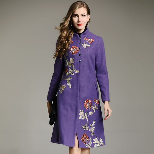 high-end winter trench coats for women vintage elegant floral woolen embroidery loose lady blue plus size overcoat female -xxxl, Tan;black
high-end winter trench coats for women vintage elegant floral woolen embroidery loose lady blue plus size overcoat female -xxxl, Tan;black