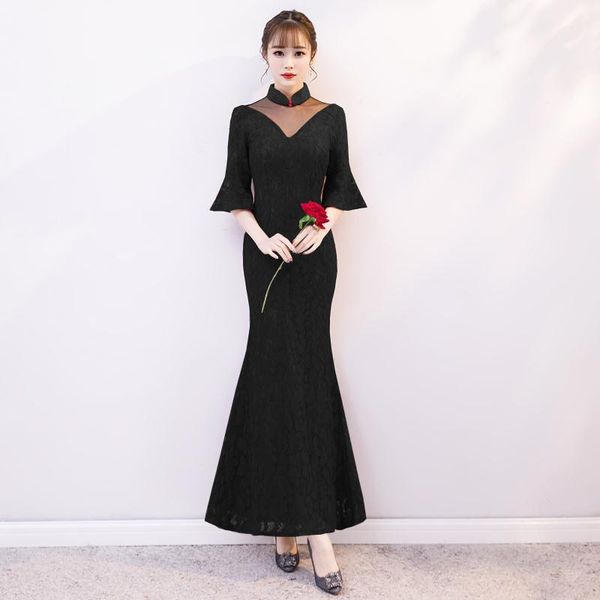 new women lace vintage butterfly sleeve cheongsam novelty chinese style mandarin collar dress ladies mermaid qipao -3xl, Black;gray
new women lace vintage butterfly sleeve cheongsam novelty chinese style mandarin collar dress ladies mermaid qipao -3xl, Black;gray
