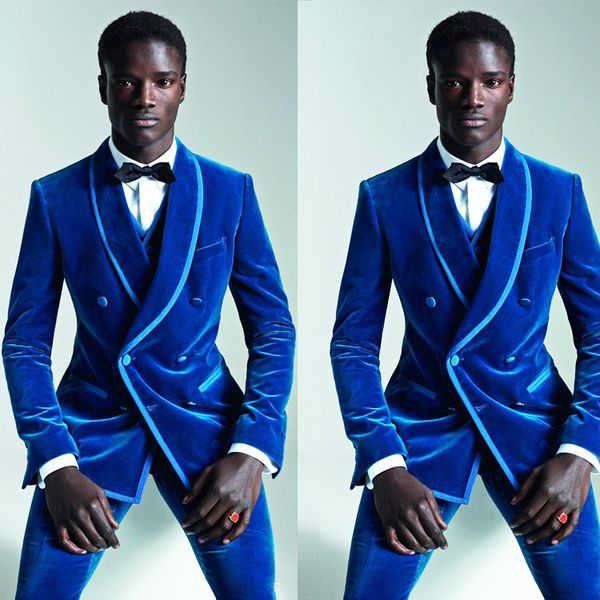 new fashion velveteen men suits three pieces (jacket+vest+pants)groomsmen wear wedding tuxedos formal custom made blazer, Black;gray
new fashion velveteen men suits three pieces (jacket+vest+pants)groomsmen wear wedding tuxedos formal custom made blazer, Black;gray