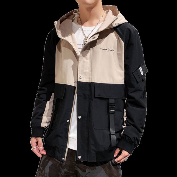 2019 man windbreaker jackets mens harajuku zipper hat jackets coats male autumn patchwork casual jacket, Black;brown
2019 man windbreaker jackets mens harajuku zipper hat jackets coats male autumn patchwork casual jacket, Black;brown