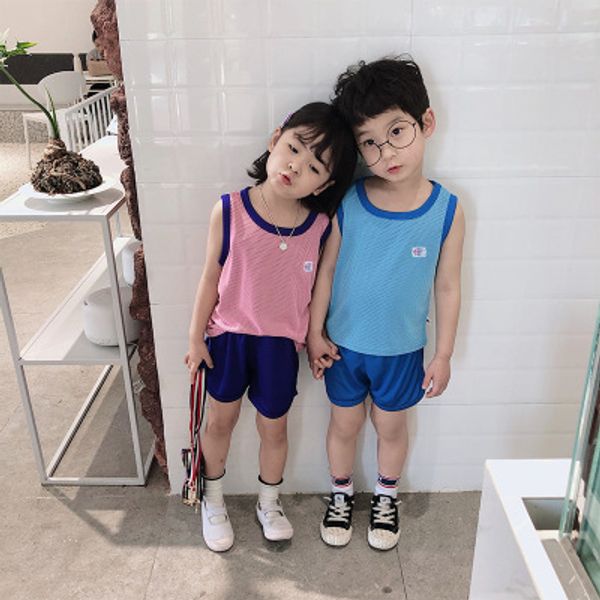 summer kids sets boys and girls new designer sports vest set children designer solid color two-piece set vest + shorts quick dry suit 2020, White
summer kids sets boys and girls new designer sports vest set children designer solid color two-piece set vest + shorts quick dry suit 2020, White