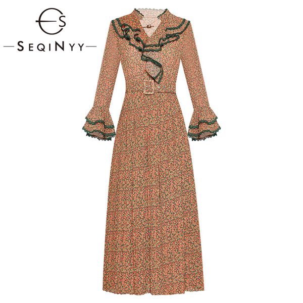 seqinyy flower print dress 2020 summer spring new fashion design women 3/4 sleeve lace ruffles midi dress belt, Black;gray
seqinyy flower print dress 2020 summer spring new fashion design women 3/4 sleeve lace ruffles midi dress belt, Black;gray