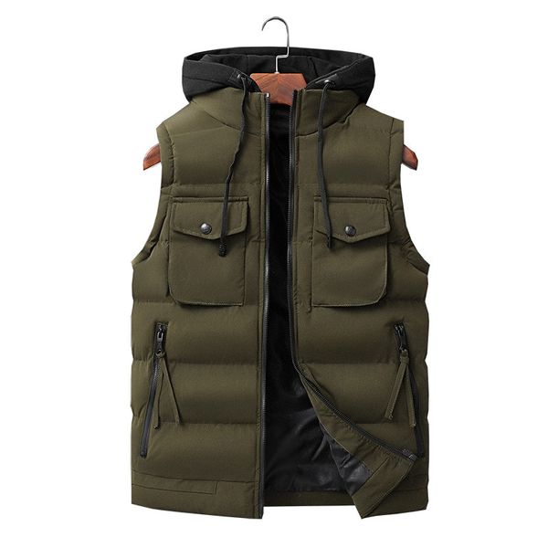 new mens vest sleeveless jackets autumn winter fashion hooded coats male slim fit outerwear casual waistcoat plus size 6xl 7xl, Black;white
new mens vest sleeveless jackets autumn winter fashion hooded coats male slim fit outerwear casual waistcoat plus size 6xl 7xl, Black;white
