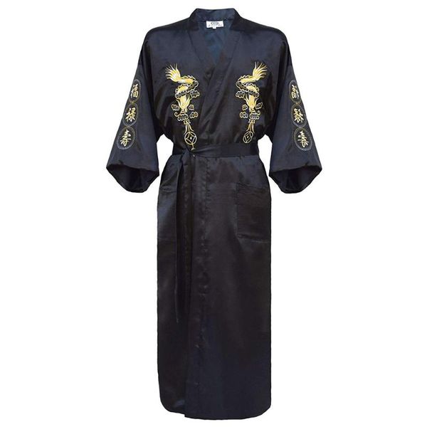 chinese men embroidery dragon robe traditional male sleepwear loose nightwear kimono bathrobe gown home clothing plus size 3xl, Black;brown
chinese men embroidery dragon robe traditional male sleepwear loose nightwear kimono bathrobe gown home clothing plus size 3xl, Black;brown