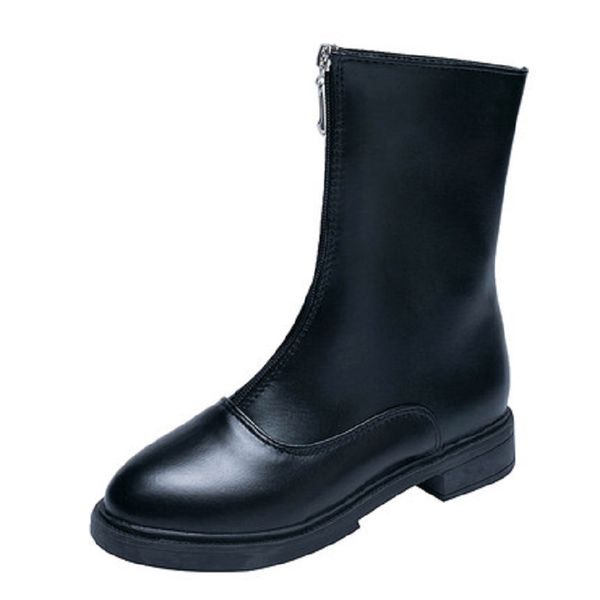 2019 new boots female summer wild front zipper fashion ins net red thin thin short boots, Black
2019 new boots female summer wild front zipper fashion ins net red thin thin short boots, Black