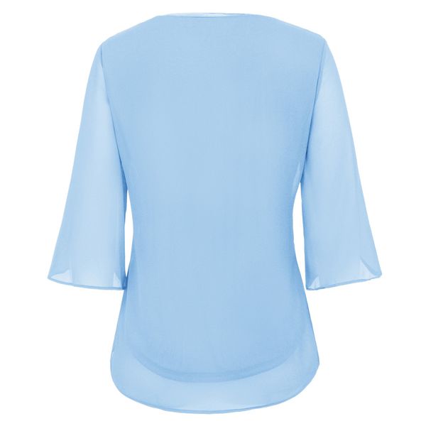 summer women's loose stylish shirt 3/4sleeve crew neck split sleeves chiffon top, White
summer women's loose stylish shirt 3/4sleeve crew neck split sleeves chiffon top, White