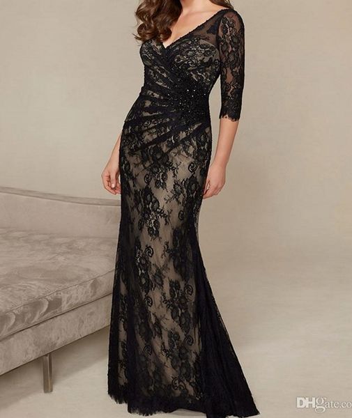 black mermaid formal dress elegant fashion v-neck half sleeve beaded lace appliques long evenign mother of the bride dresses2045, Black;red
black mermaid formal dress elegant fashion v-neck half sleeve beaded lace appliques long evenign mother of the bride dresses2045, Black;red