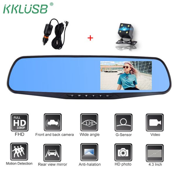 4.3 inch 1080p car rearview mirror car dvr full hd 1080p driving video recorder camera reverse image dual lens dash cam
4.3 inch 1080p car rearview mirror car dvr full hd 1080p driving video recorder camera reverse image dual lens dash cam