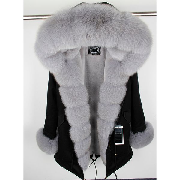 maomaokong natural real fur jacke coat real fur collar cuff hooded coat short parka long camouflage winter jacket, Black
maomaokong natural real fur jacke coat real fur collar cuff hooded coat short parka long camouflage winter jacket, Black