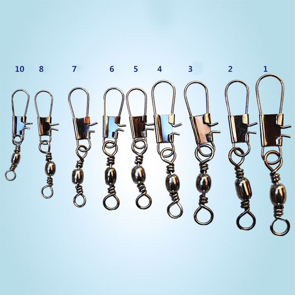 new wholesale 50pcs fishing lure turns lock to snap faces fishing copper swivel connector fishing accessories tools
new wholesale 50pcs fishing lure turns lock to snap faces fishing copper swivel connector fishing accessories tools