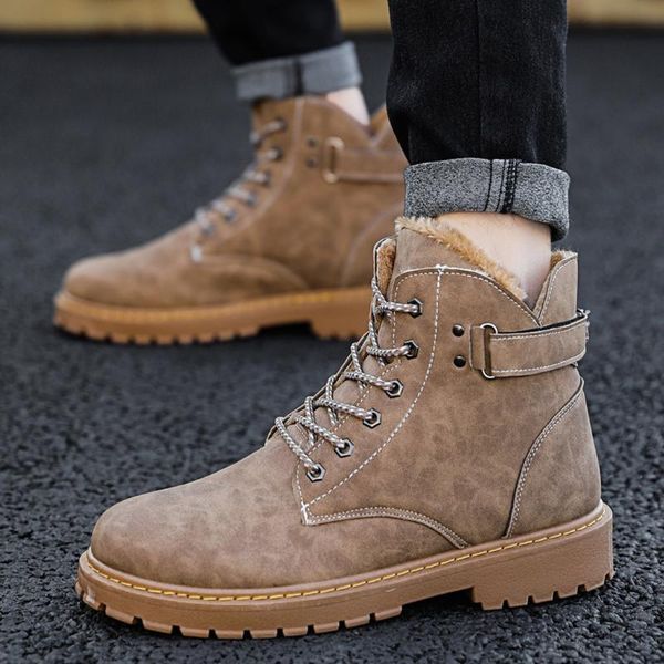 men's casual plush warm outdoor tube velvet wear booties leisure man non-slip tooling breathable boots botas de hombre, Black
men's casual plush warm outdoor tube velvet wear booties leisure man non-slip tooling breathable boots botas de hombre, Black