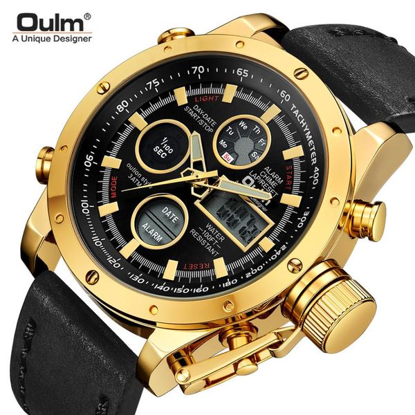 oulm multifunctional leather men's watch waterproof led quartz watch luxury men's watch, Slivery;brown
oulm multifunctional leather men's watch waterproof led quartz watch luxury men's watch, Slivery;brown