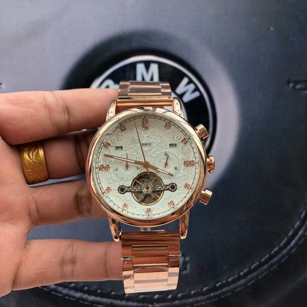 fashion men's watch 42mm dial full stainless steel band automatic mechanical all dials work watches for mens gift ing, Slivery;brown
fashion men's watch 42mm dial full stainless steel band automatic mechanical all dials work watches for mens gift ing, Slivery;brown